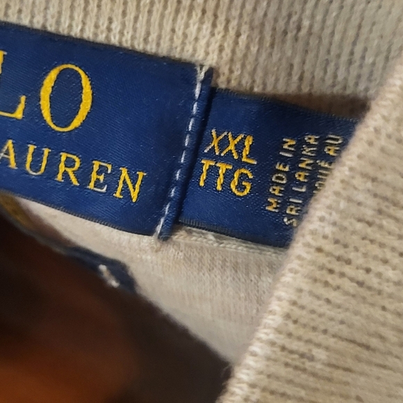 Polo Ralph Lauren Estate Rib Quarter Zip Sweater Tan Beige Size XXL - Picture 6 of 7